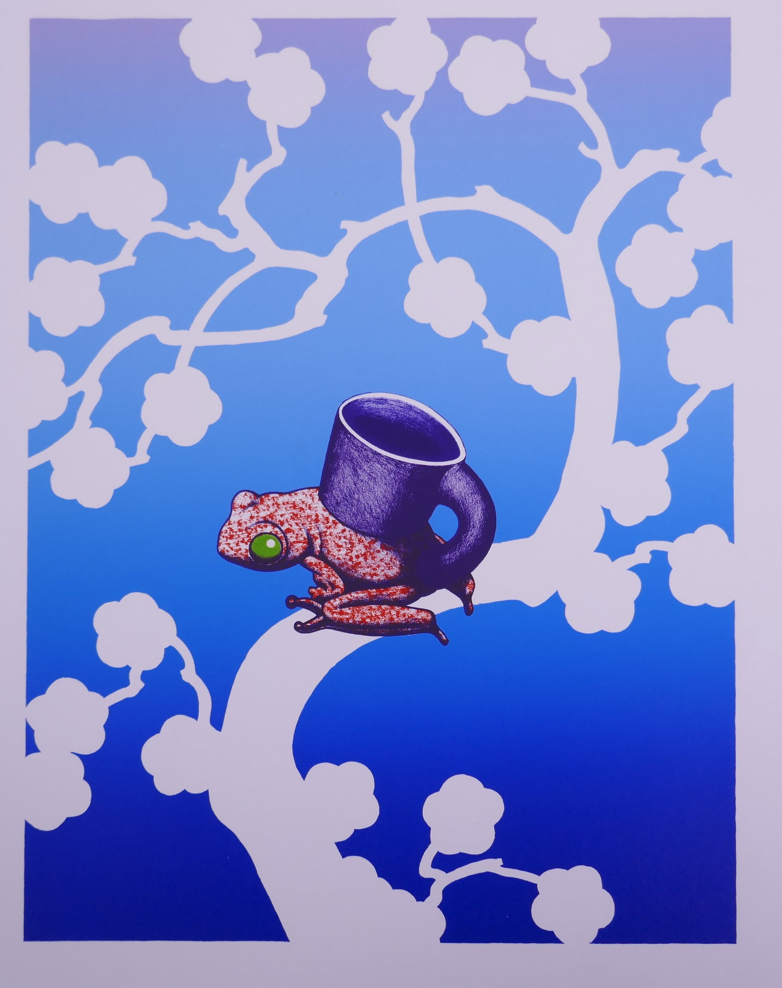 Kenneth Ken Price (American, 1935–2012), Japanese Tree Frog Cup, 1968, Color Lithograph: Kenneth "Ken" Price (American, 1935–2012) was a Los Angeles-born artist who helped establish ceramics as a serious form of contemporary sculpture. After earning his BFA from the University of Southe