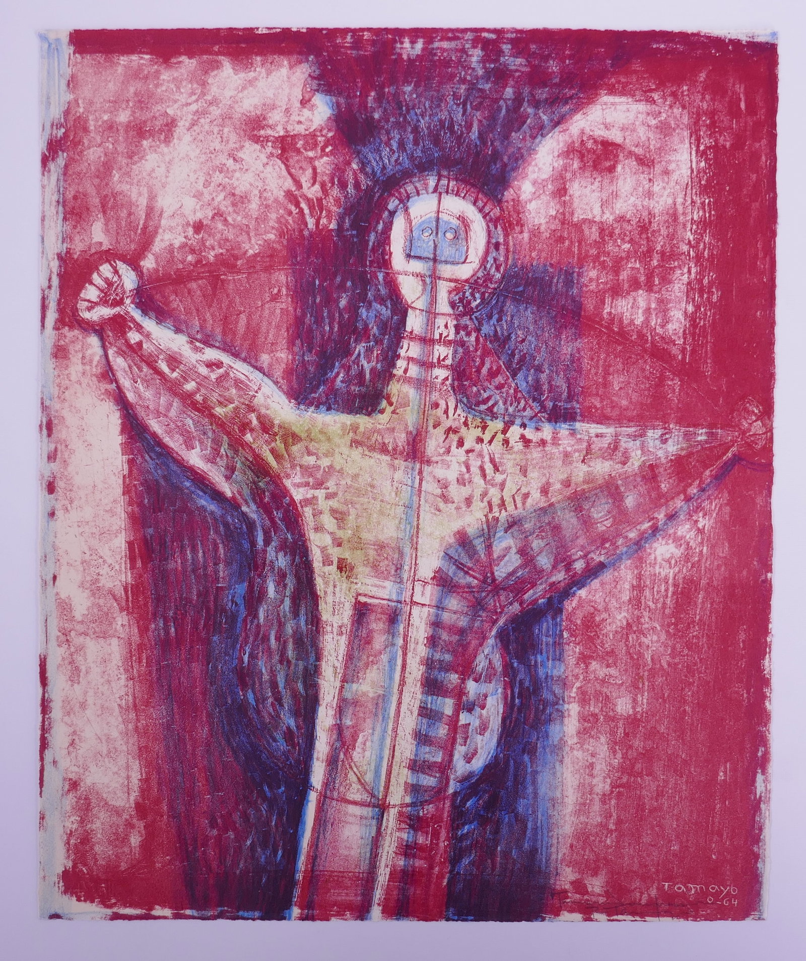 Rufino Tamayo (Mexican, 1899–1991), Ghost, 1964, Color Lithograph: Rufino Tamayo (Mexican, 1899–1991) was a major figure in 20th-century Mexican modernism whose work combined modernist abstraction with imagery rooted in Mexican culture, myth, and the human figure. 