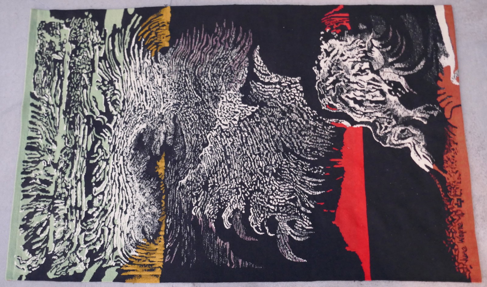 June Wayne (American, 1918–2011), Lame de Choc (Shock Wave), 1973, Tapestry: "June Wayne (American, 1918–2011) was a highly influential American printmaker, painter, designer, author, and educator best known for founding the Tamarind Lithography Workshop in Los Angeles in 19