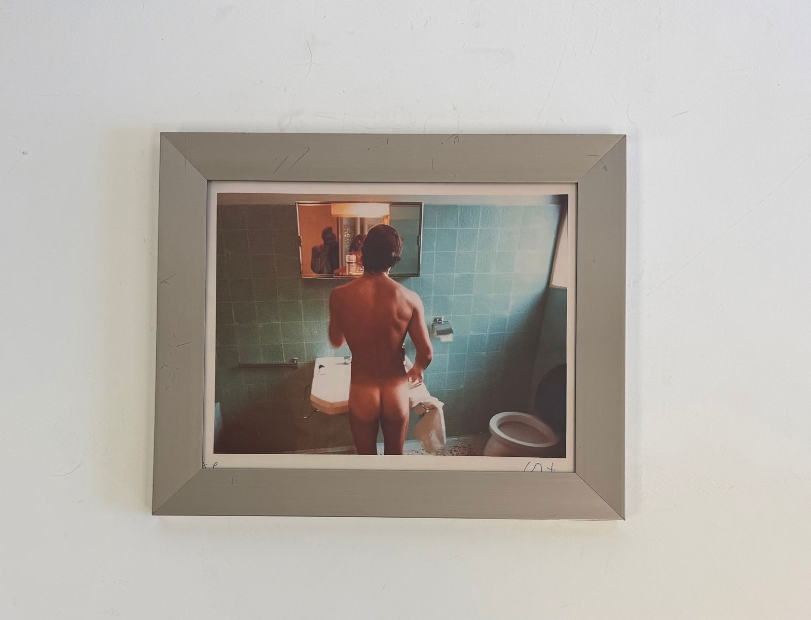 David Hockney- Peter Washing, Belgrade, 1970.: David Hockney- Peter Washing, Belgrade, photograph after, photo print, measures 8.00 X 10.00 plate signed,