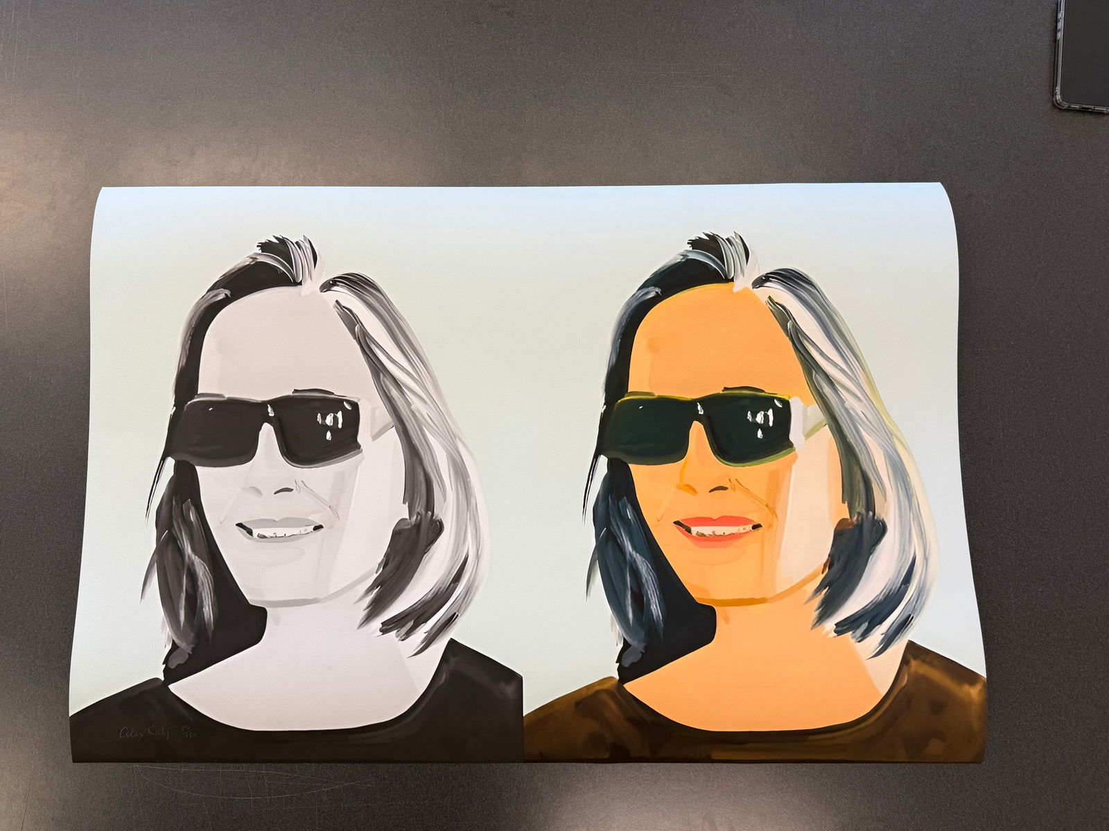 Alex Katz (Ada X 2, 2020) signed and numbered: Alex Katz (Ada X 2, 2020) signed and numbered lower left hand corner. This item is on Arches paper, unknown print date. Measures H 3.2 X W 48 in. Print Date Unknown.