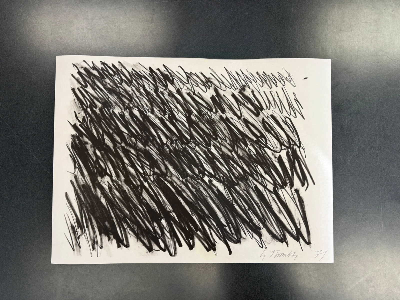 CY Twombly Untitled: CY Twombly Untitled Print, measures 24 X 32.75 inches, printed on Wove paper, Pencil signed