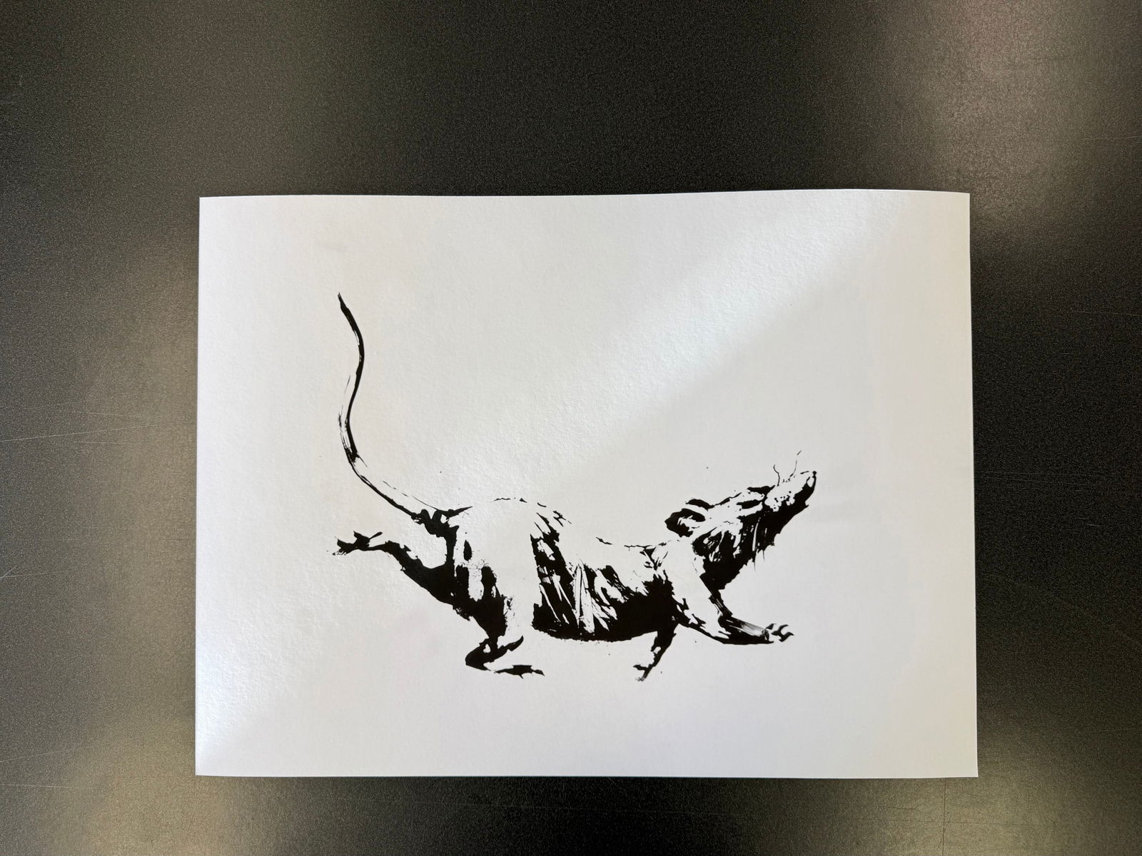 Banksy - Rat: Banksy - Rat, Print on Wove Paper, Signed, Measures 15.5 by 19.8 Inches.