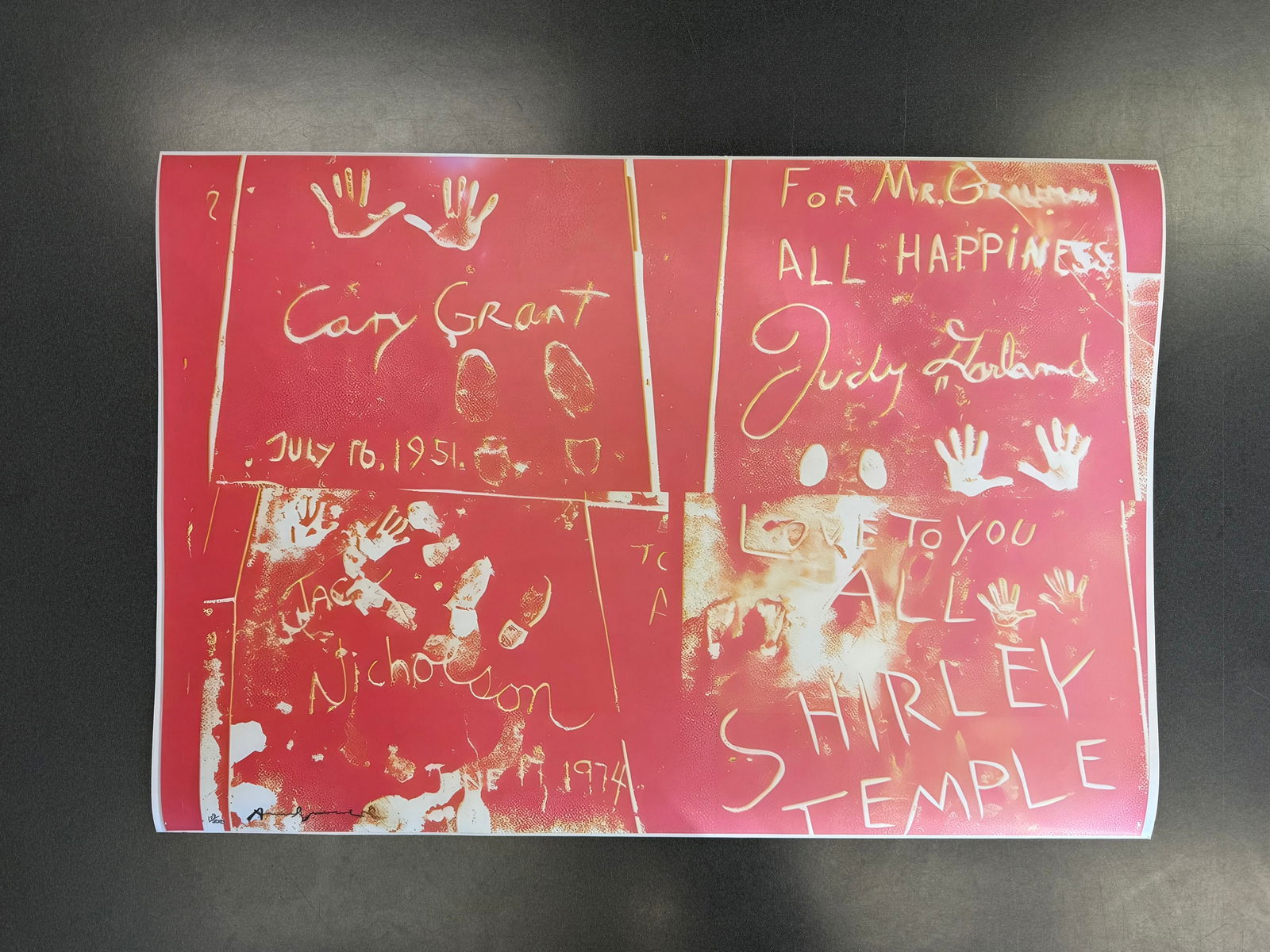 Andy Warhol Sidewalk(F.&S.11.304) Signed Print: Andy Warhol(Andy Warhol Sidewalk(F.&S.11.304) Signed Print on Heavy Wove paper, measures H 29.13 X W 41.73 in, Prinrt date unknown