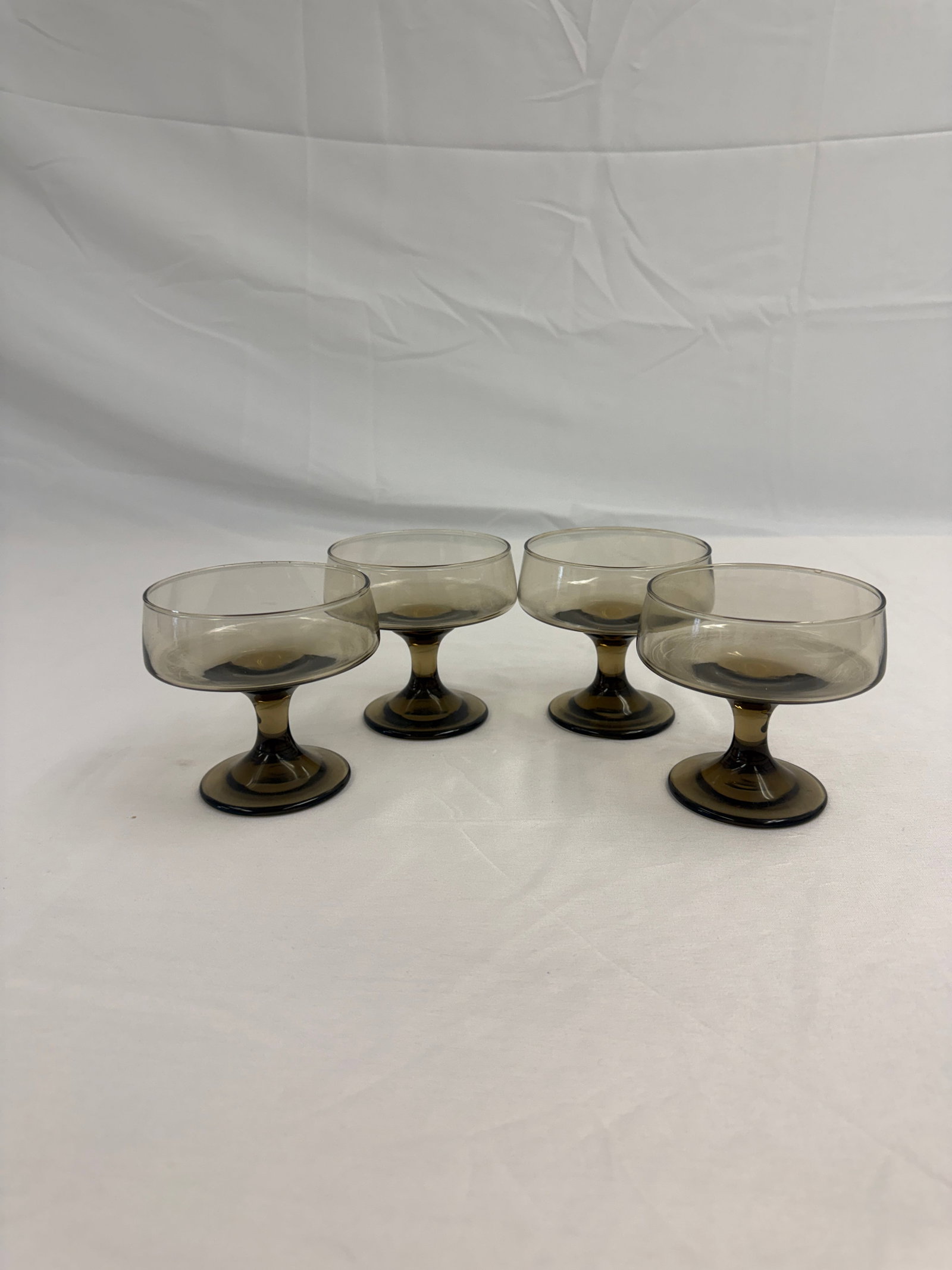 Set of 4 Vintage Libbey Tawny Champagne Glasses (1 of 3)
