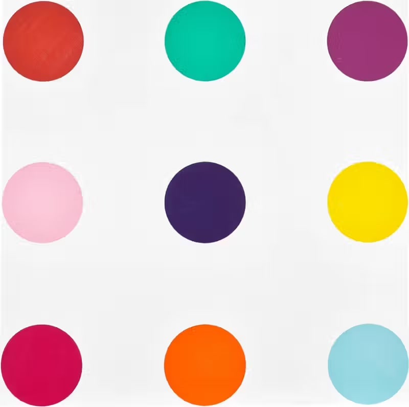 Damien Hirst "Tryptophan" Sold After: Damien Hirst "Tryptophan", on arches paper, measures 39 in x 38.5 in, unknown print date , Sold After as These are part of the estate sale and we do not have a COA. This Lithograph does not carry esta