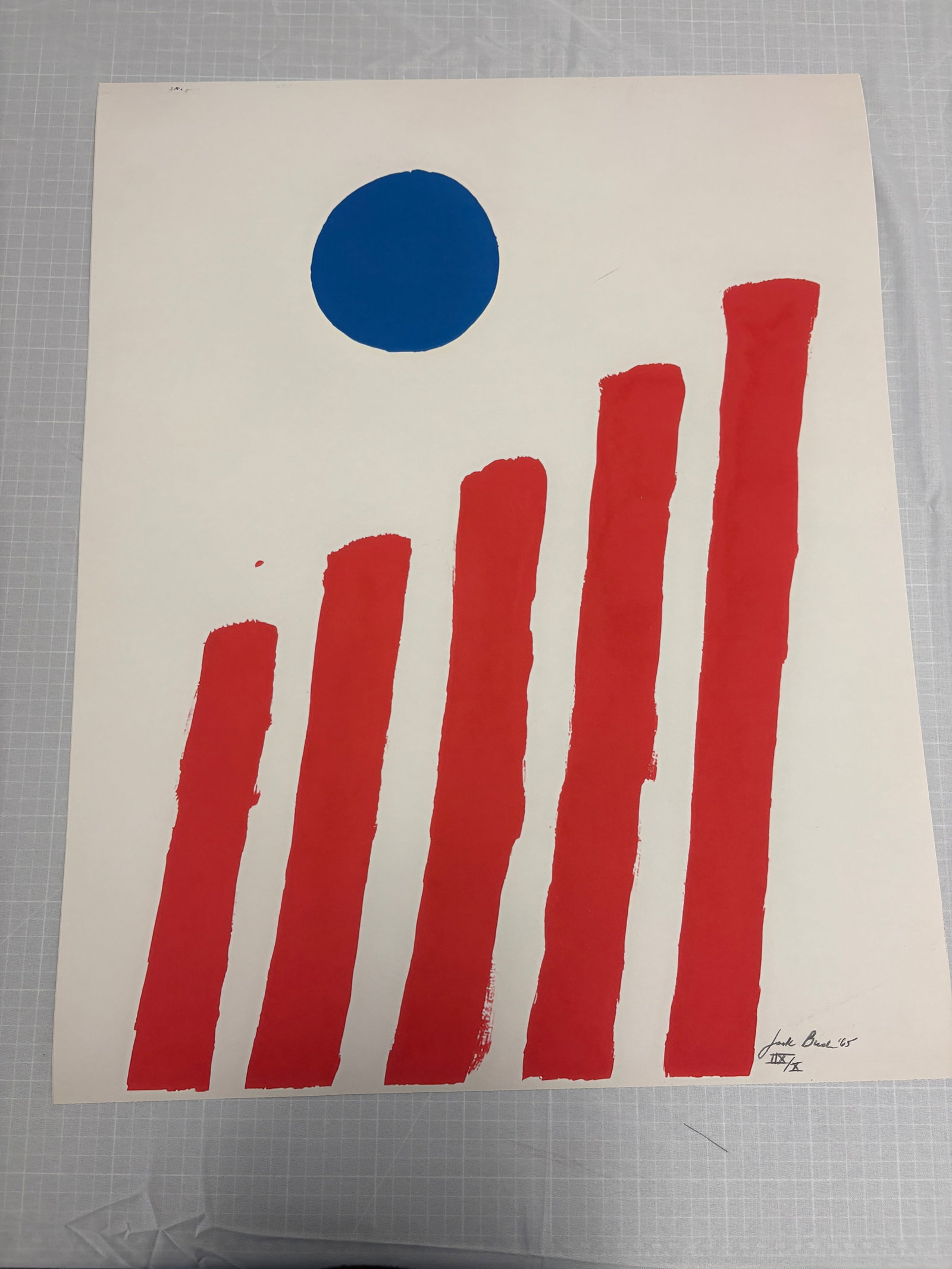 Jack Bush "Red Stripes-New York" sold after (1 of 1)