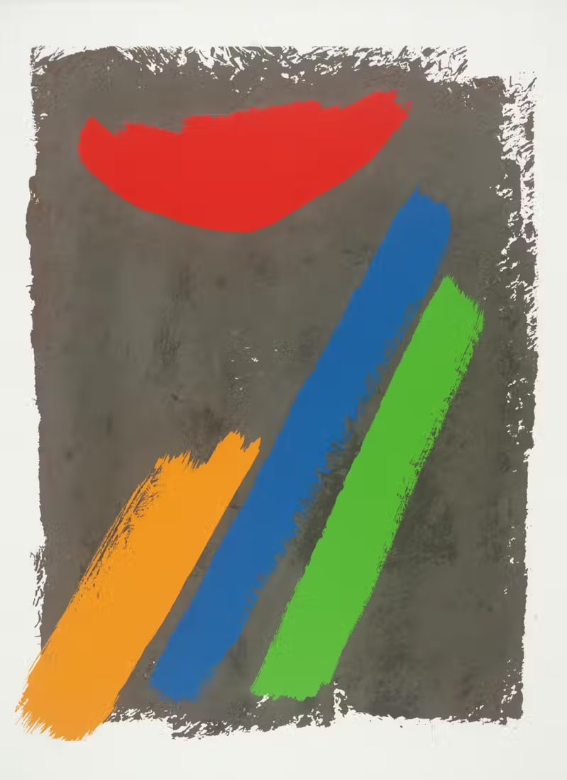 Jack Bush "Low Sun" Sold After: Jack Bush "Low Sun", on high quality arches paper,measures 24.5 X 32 inches, Sold After as These are part of the estate sale and we do not have a COA. This Lithograph does not carry established docume