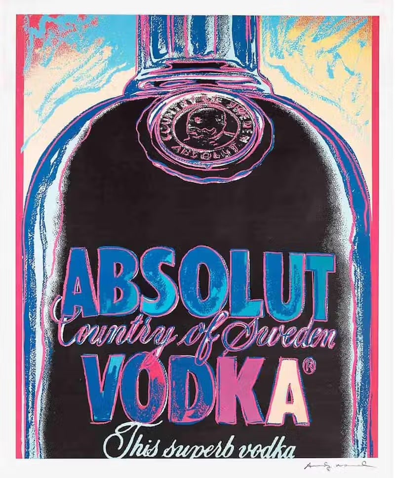 Andy Warhol "Absolut Vodka" Sold after: Andy Warhol "Absolut Vodka", on heavy wove paper, measures approx. 40x48 inches. Sold After as These are part of the estate sale and we do not have a COA. This Lithograph does not carry established do