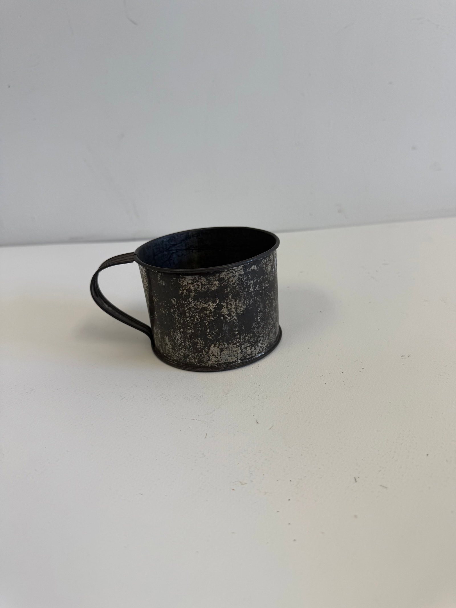 Vintage Handled Tin Mug: Vintage Handled Tin Mug, from Ponderosa Ranch.