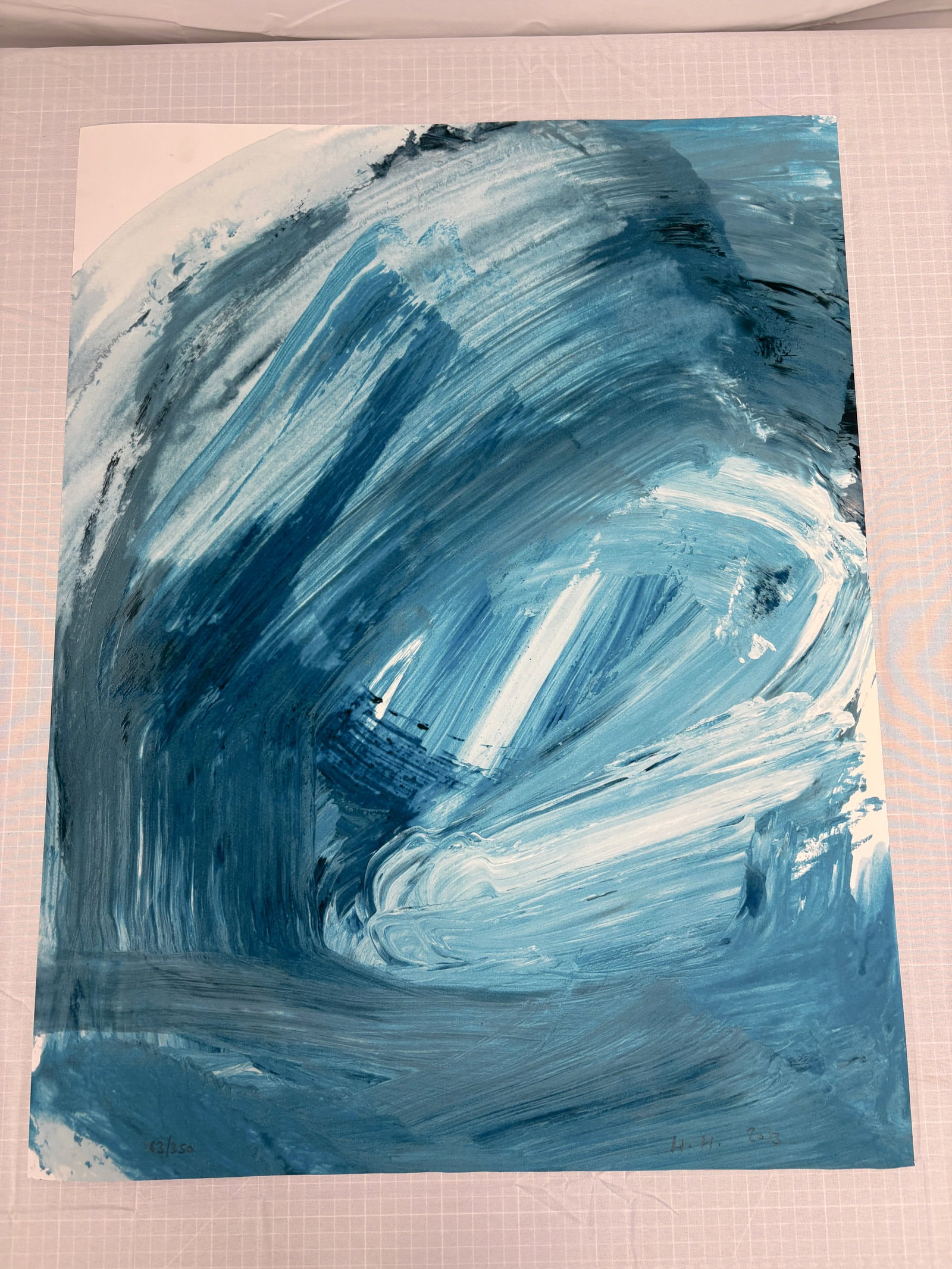 Howard Hodgkin "Ice" Sold After: Howard Hodgkin "Ice", on arches paper, measures 23.6 X 29.8 inches Approx, Sold After as These are part of the estate sale and we do not have a COA. This Lithograph does not carry established