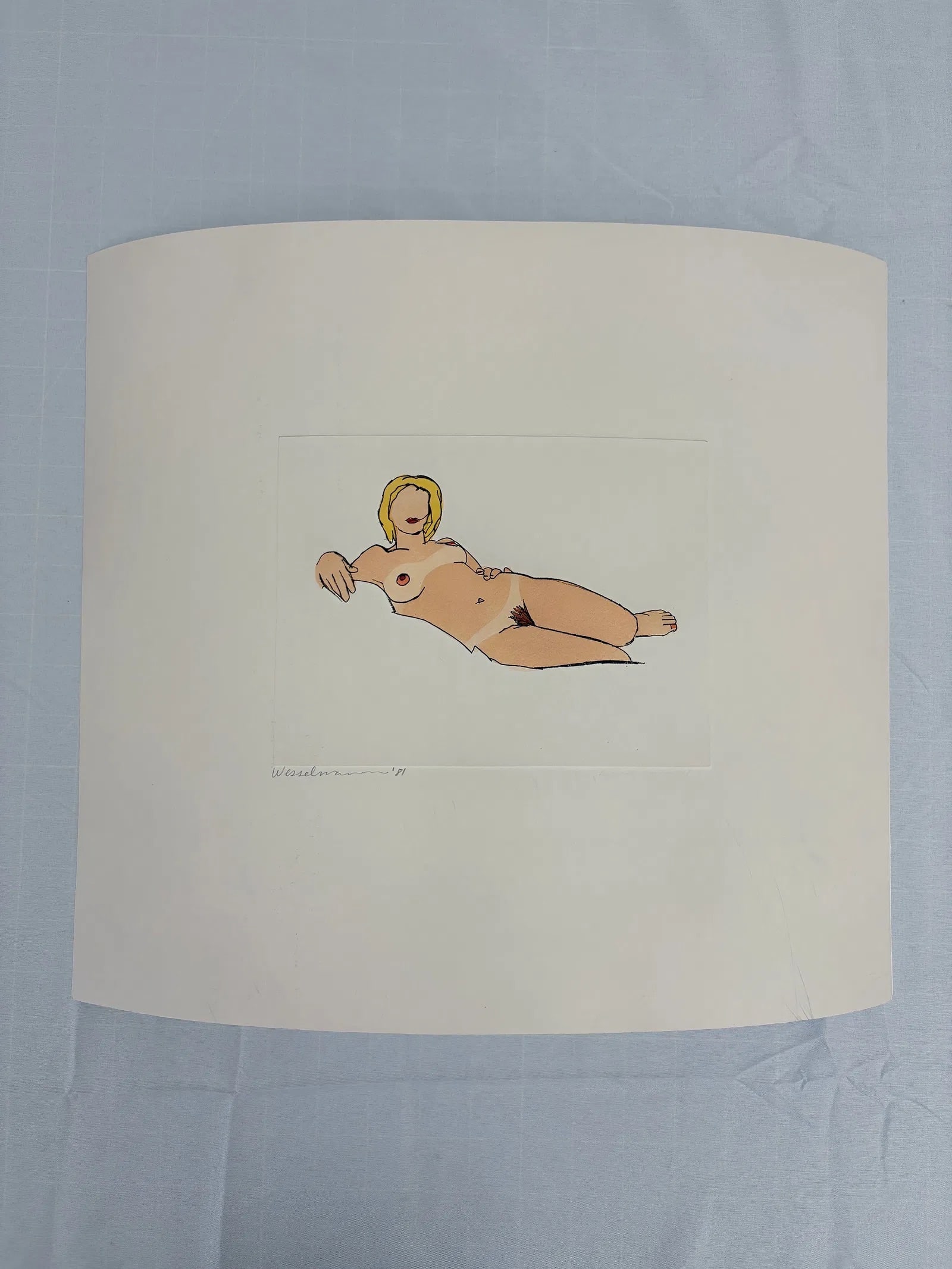 Tom Wesselmann "Monica Reclining" Signed Sold After (1 of 1)