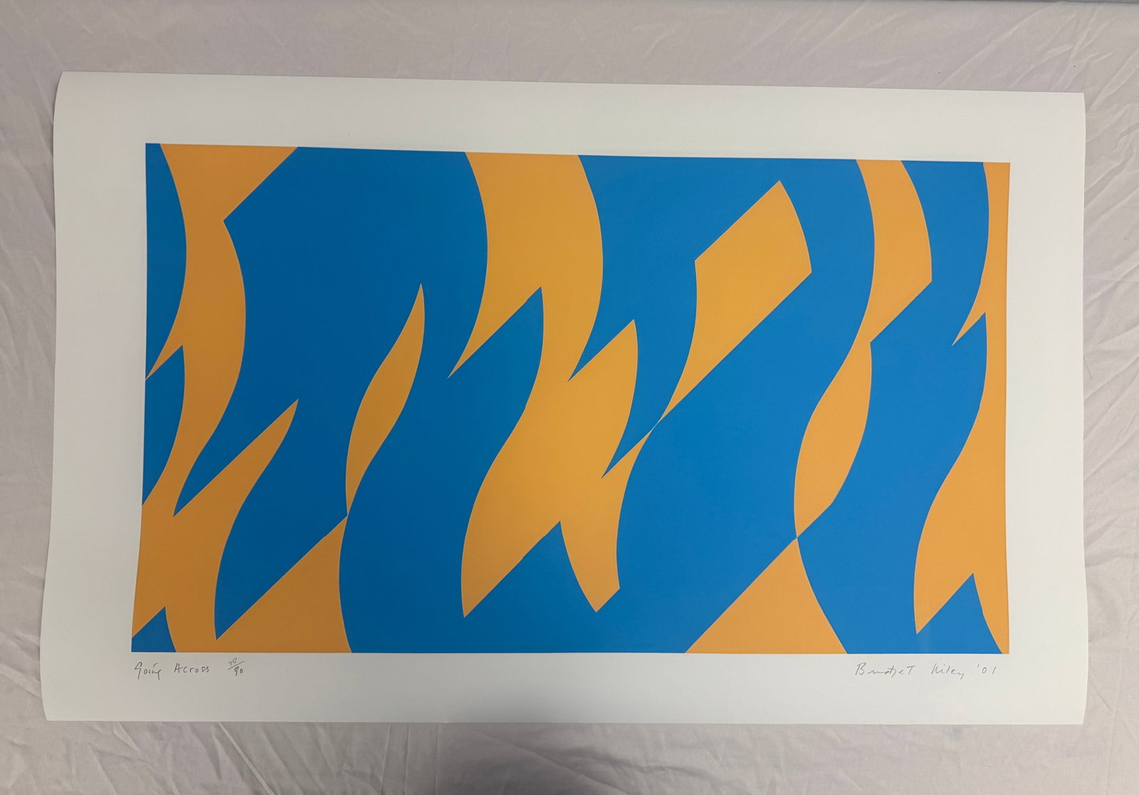 Bridget Riley "Going Across (2001)" Print Sold After (1 of 1)
