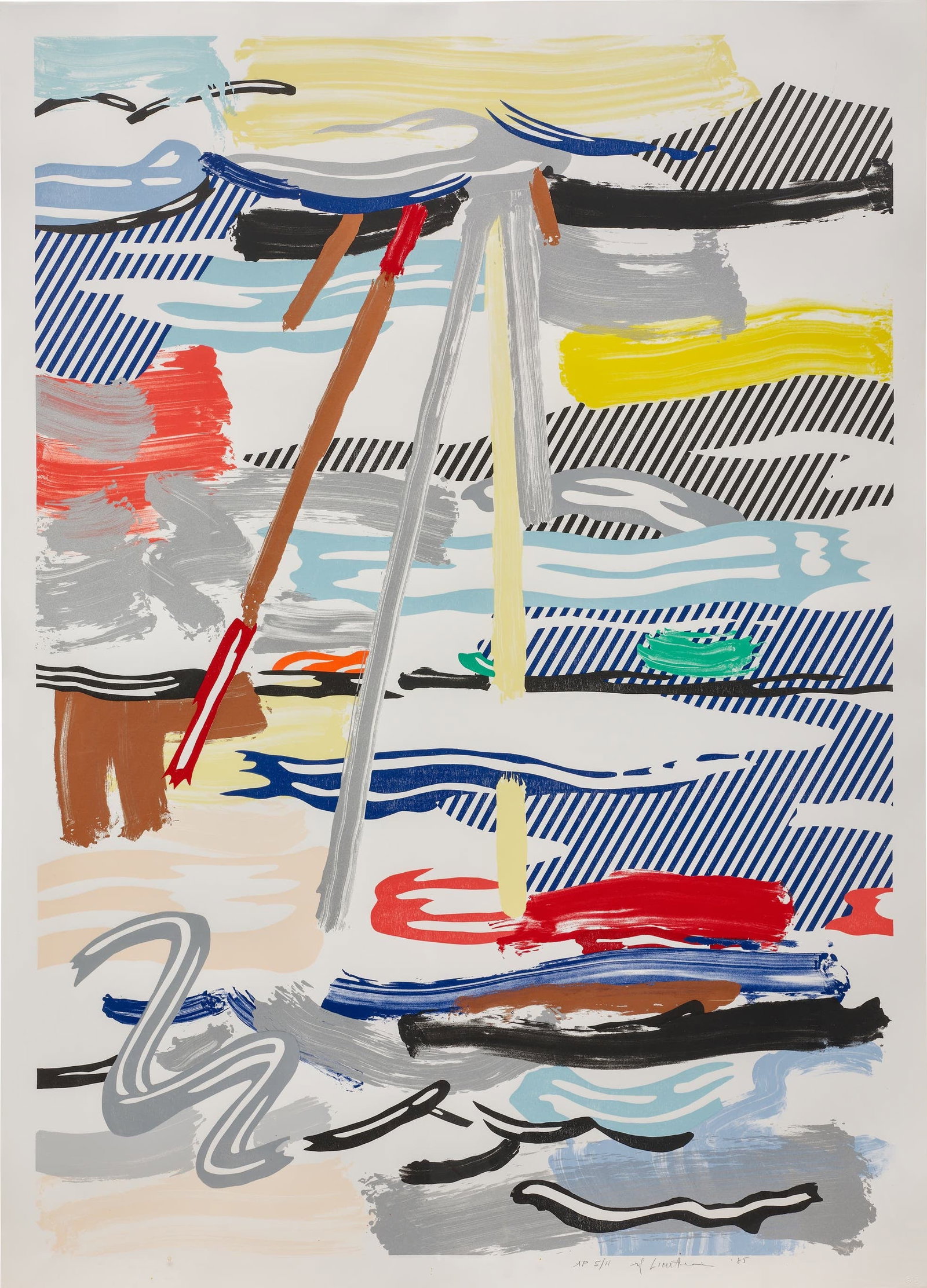 Roy Lichtenstein 'Sunshine Through the Clouds, from Landscape Series' Print After (1 of 1)