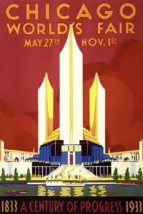 Chicago's World Fair, Poster: Chicago's World Fair, Poster - Linen backed, Measures 16.00 X 24.00 Inches, Unknown printing date These are part of the estate sale and we do not have a COA. All lots offered in our auctions are sold 