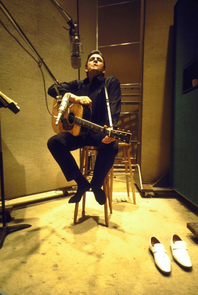 Cash in the Studio, 1969' Photo Print Michael Rougier after: Cash in the Studio, 1969' Photo print after. Printed on Kodak photo paper, measures 11x14, framed. These are part of the estate sale and we do not have a COA. All lots offered in our auctions are sold