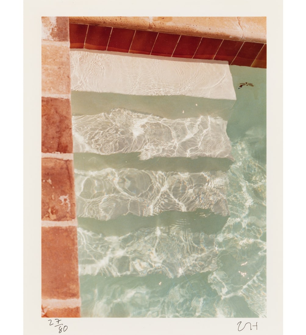 David Hockney 'Steps Into Water, May 1975, from Twenty Photographic Pictures, 1976' Print, after (1 of 1)
