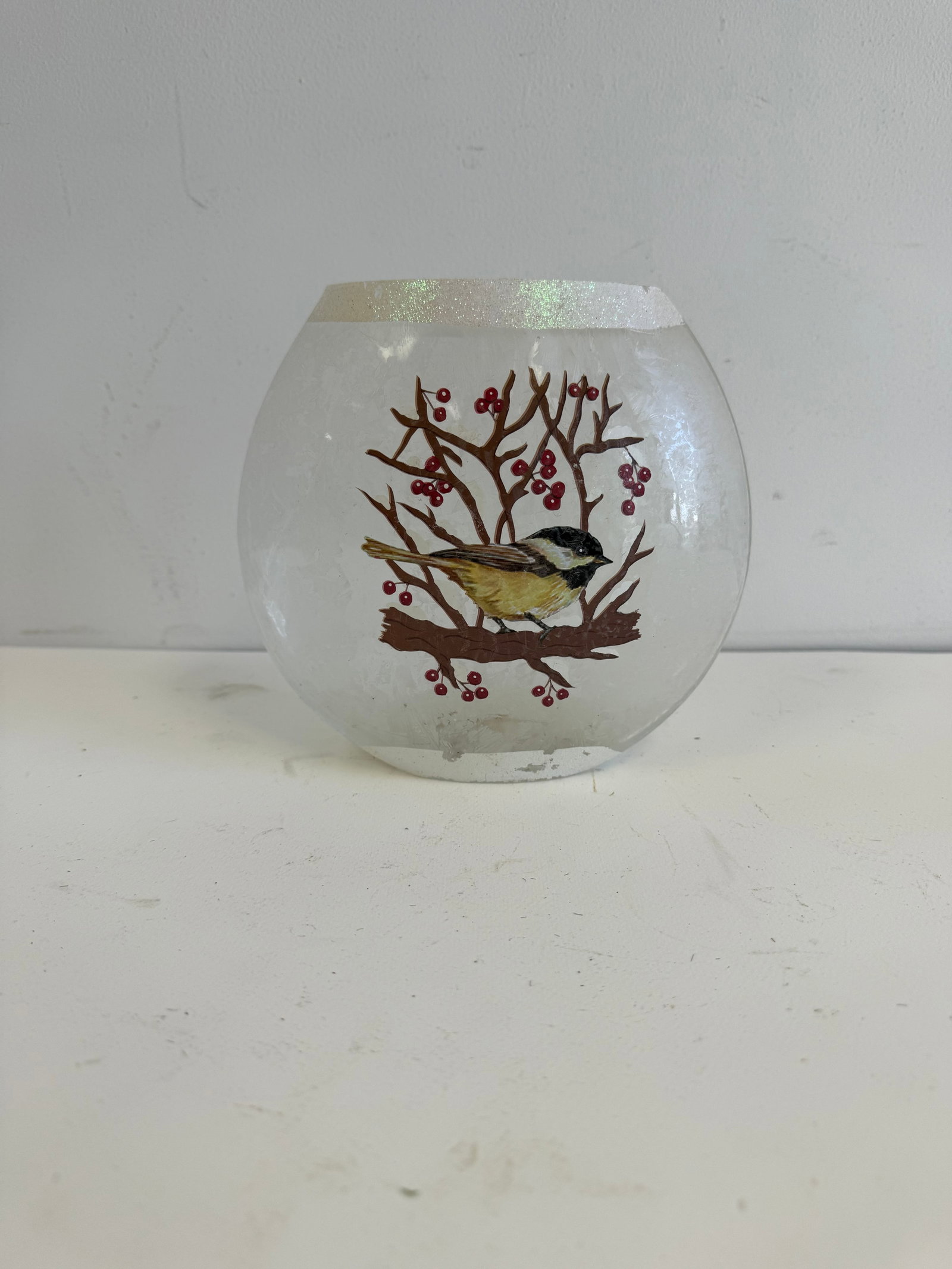Glass Candle holder: Glass Candle holder These are part of the estate sale and we do not have a COA. All lots offered in our auctions are sold strictly on an "AS IS" basis. Any descriptions regarding an item’s