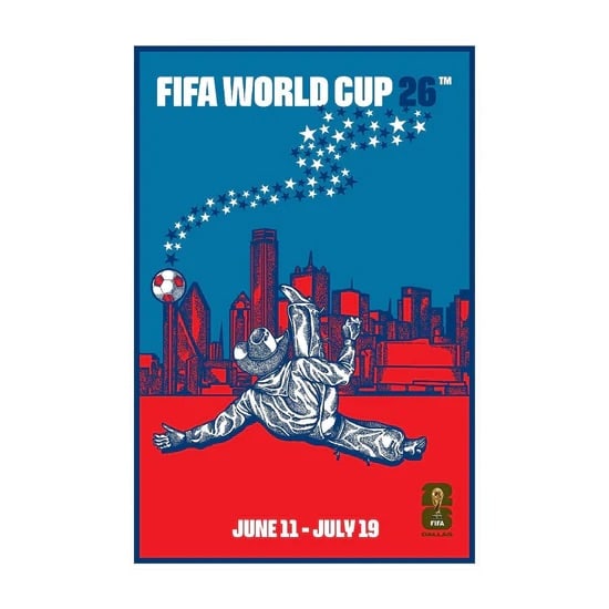 FIFA World Cup 2026™ Dallas Host City Poster: FIFA World Cup 2026™ Dallas Host City Poster, Printed on archival paper. Measures 22x34 in. All lots offered in our auctions are sold strictly on an "AS IS" basis. Any descriptions regarding an item
