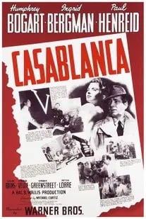 Casablanca Poster: Casablanca Movie Poster. Print on Archival paper, lionen baacked. measures 36 x 54 in. These are part of the estate sale and we do not have a COA. All lots offered in our auctions are sold strictly on