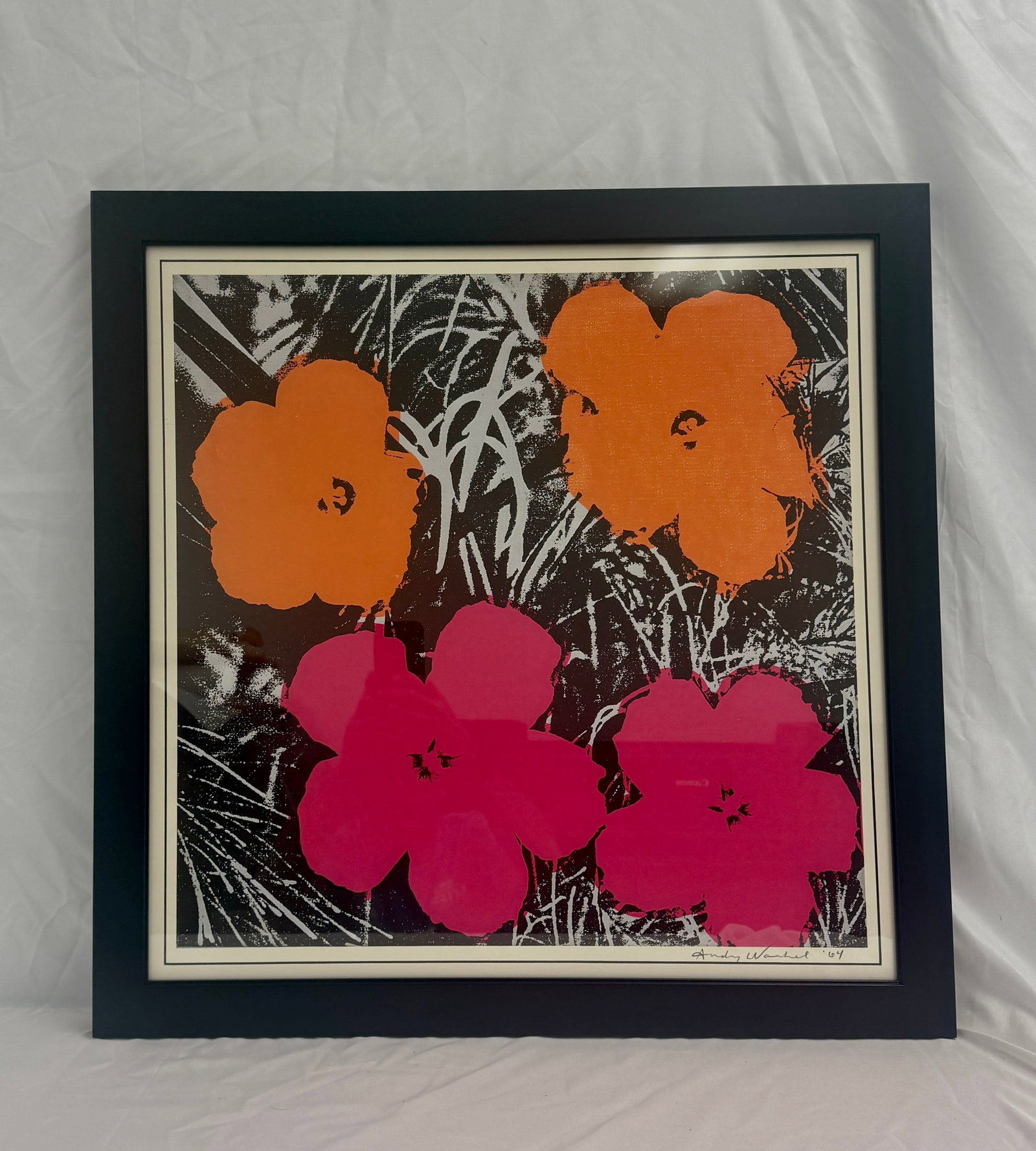 Andy Warhol 'Flowers' Framed, after (1 of 2)