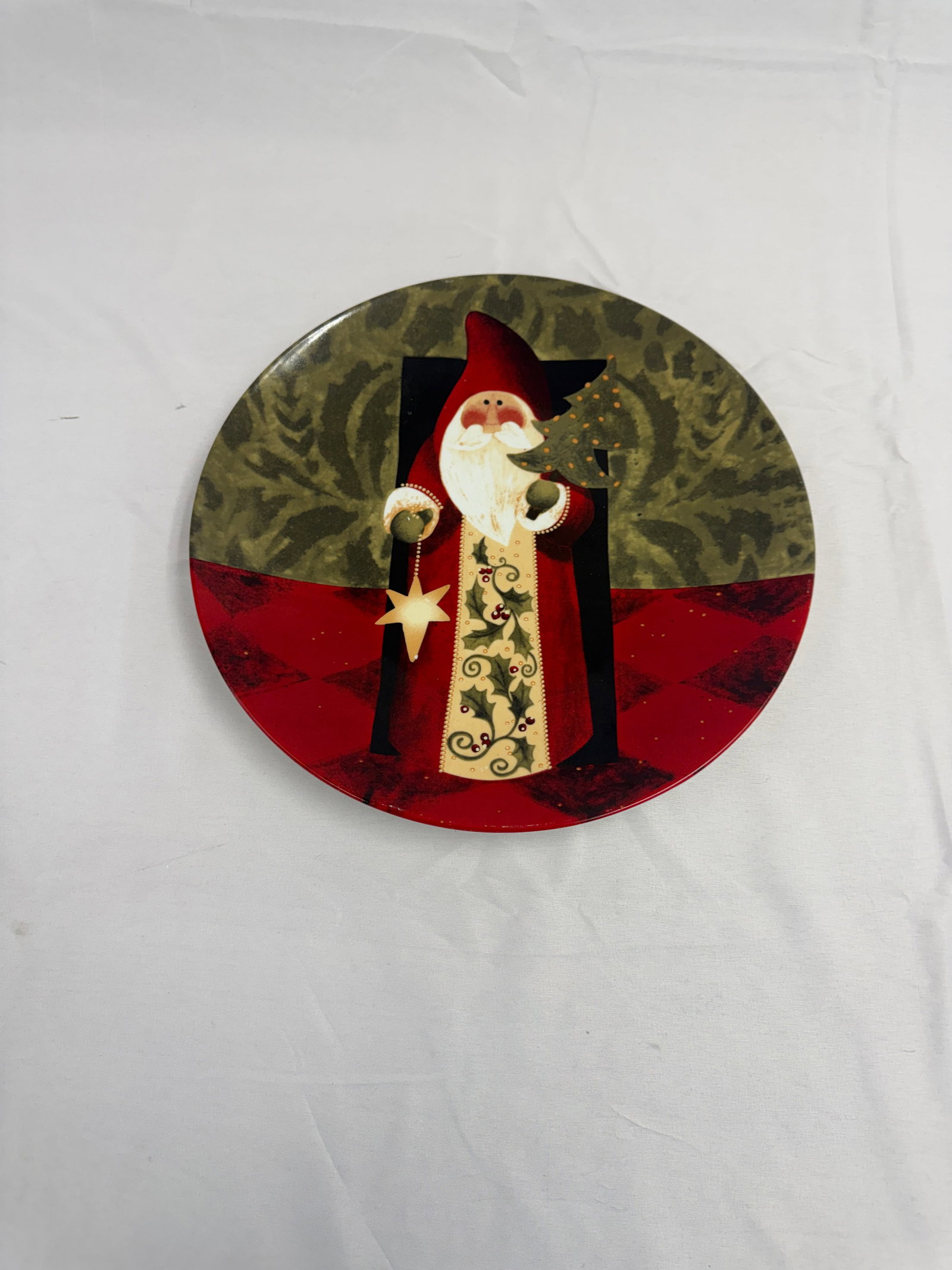 Signature Imports Pierre Noel Santa Ceramic Christmas platter: Signature Imports Pierre Noel Santa Ceramic Christmas platter These are part of the estate sale and we do not have a COA. All lots offered in our auctions are sold strictly on an "AS IS" basis. Any