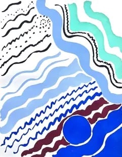 SONIA DELAUNAY Plate 33 from the portfolio “Compositions, Colors, Ideas": SONIA DELAUNAY Plate 33 from the portfolio “Compositions, Colors, Ideas” , Archival paper, measures approx 12 x 10 inches, unknown printing date. These are part of the estate sale and we do no