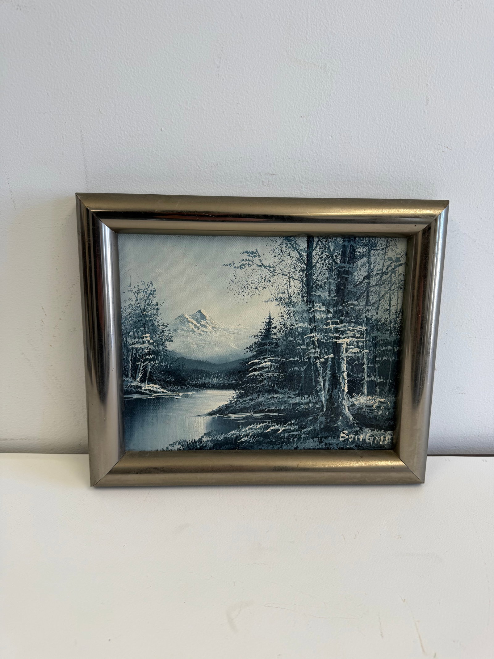 Bongma "landscape": Bongma "Landscape" Oil on canvas, measures 10 X 9.5 in These are part of the estate sale and we do not have a COA. All lots offered in our auctions are sold strictly on an "AS IS" basis. Any descripti