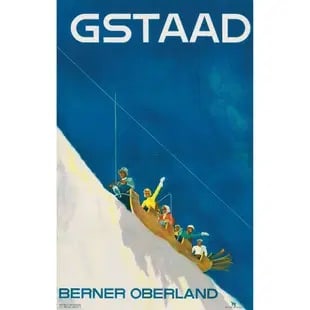Alex Walter Diggelmann (1902-1987) Gstaad Ski Poster: Alex Walter Diggelmann (1902-1987) Gstaad Ski Poster, Measures 40.00 X 25.00 inches, linen backed These are part of the estate sale and we do not have a COA. All lots offered in our auctions are sold 