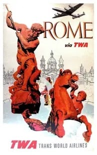 TWA Rome, Italy Travel Poster (1 of 1)