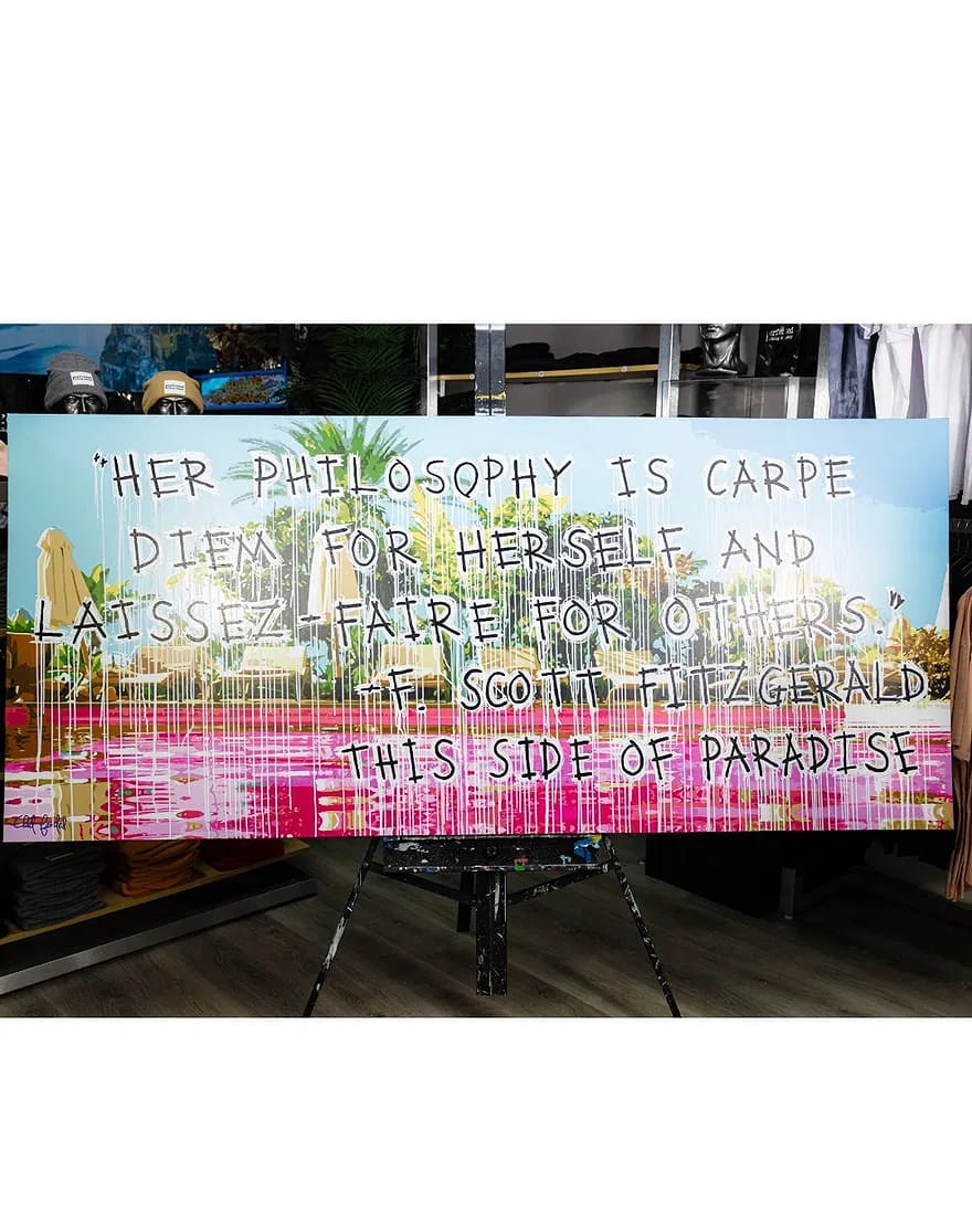 PARADISE 2022 ORIGINAL POP ART PAINTING CHAD FANDEL 1/1 (1 of 4)