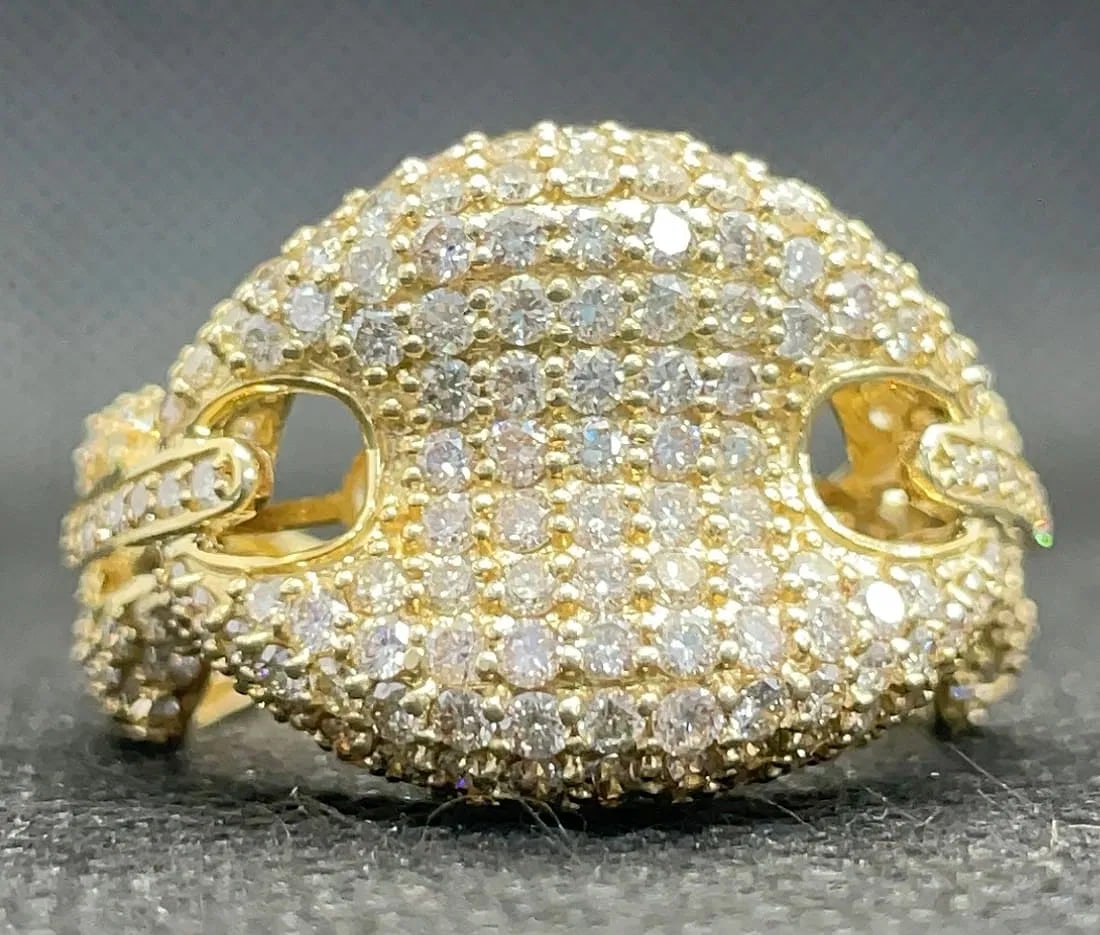14K YELLOW GOLD ROUND BRILLIANT DIAMOND RING 4.00CT (1 of 4)