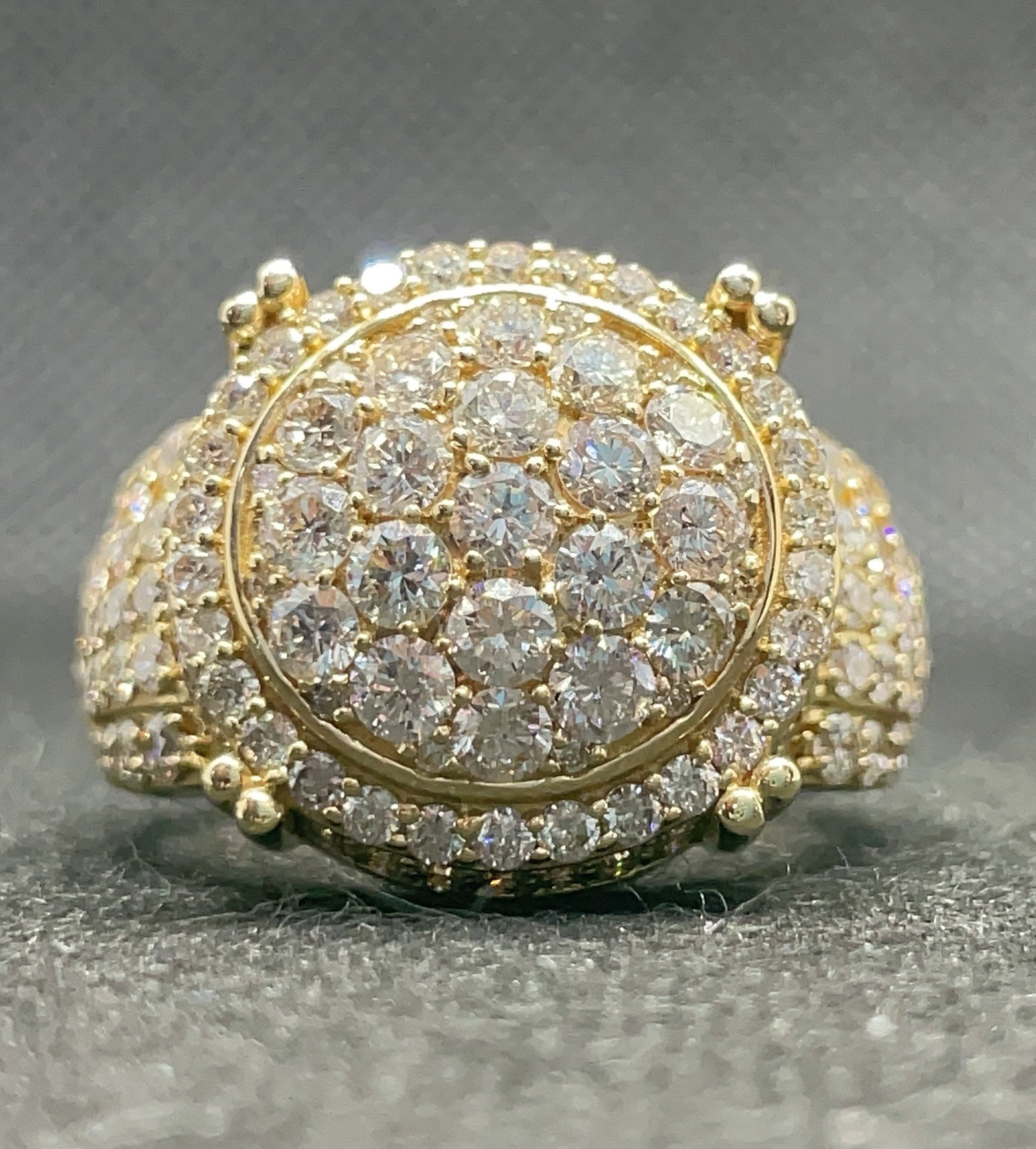14k Yellow Gold 4.50ctw Round Brilliant Diamond Championship Style Ring (10.5g) (1 of 5)