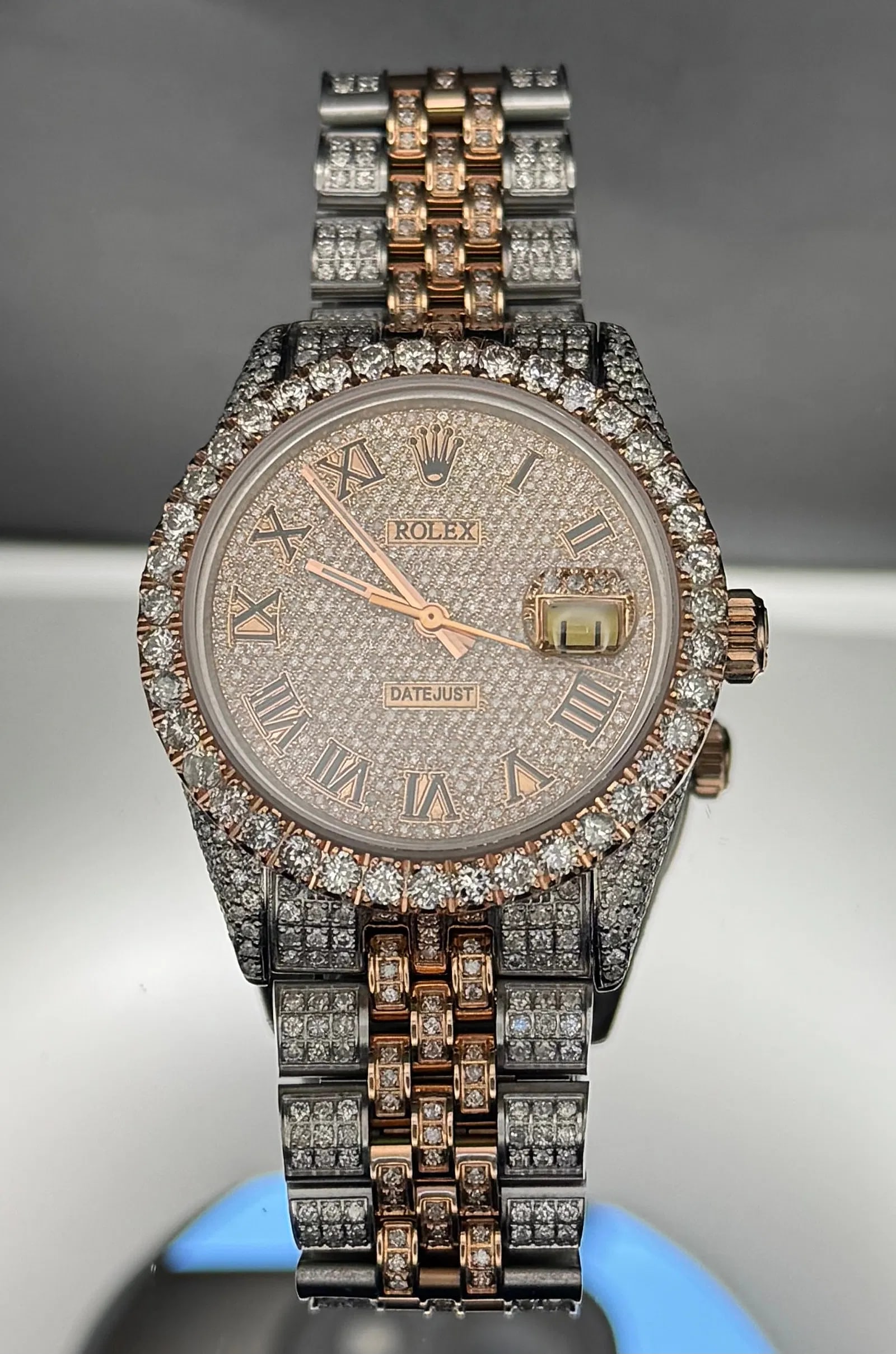 ROLEX STAINLESS STEEL GOLD DIAMOND DIAL JUBILEE BAND WATCH 11.5CT (1 of 6)