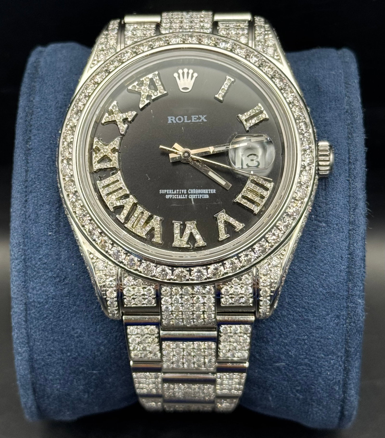 Rolex Datejust II 41mm Stainless Steel Ref: 116300 Custom Diamond Watch (1 of 5)
