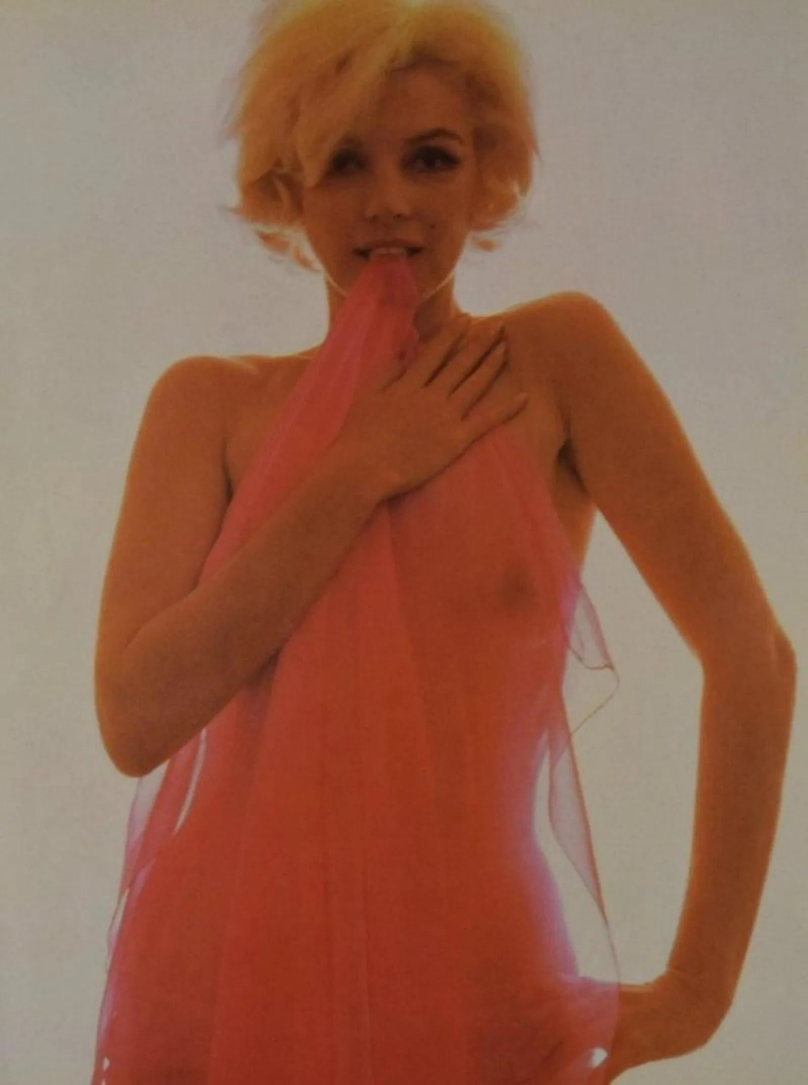 BERT STERN (1929-2013): Marilyn Monroe 1982 Print in colors mounted to archival board 12" x 9"