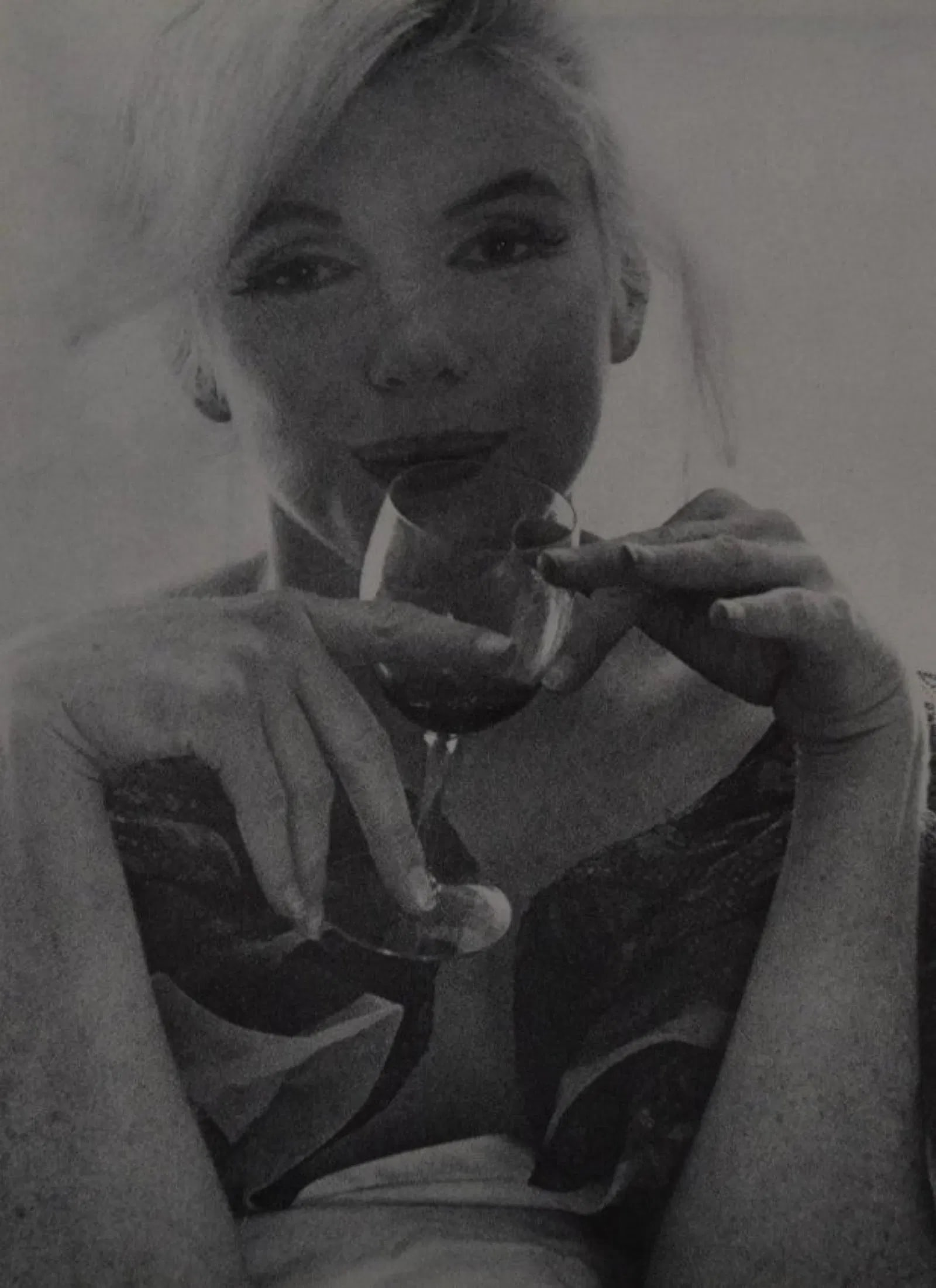 BERT STERN (1929-2013): Marilyn Monroe 1982 Print in print in colors mounted on archival board 12" x 9"