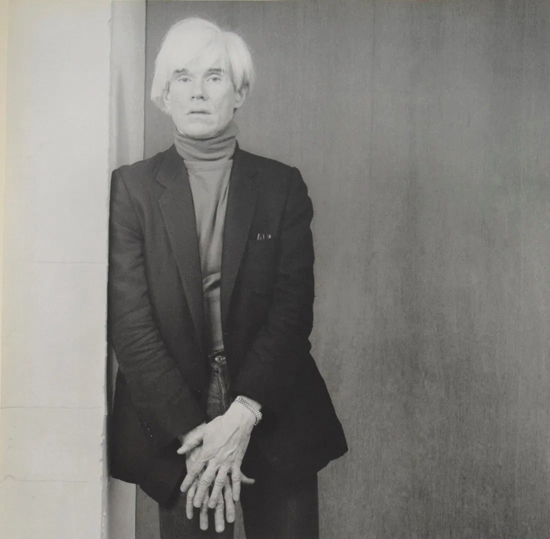ROBERT MAPPLETHORPE (1946-1989): Andy Warhol 1983 Print in colors mounted on archival board 9 3/4" x 10"