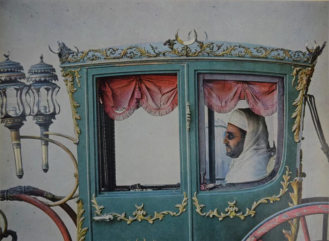 IRVING PENN (1917-2009): The Sultan of Morocco, 1951 c.1960 Printed in colors mounted on archival board 7" x 9"