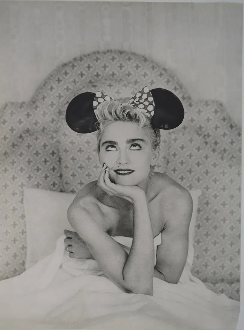 HERB RITTS (1952-2002): Madonna, Tokyo, 1987 c. 1988 Printed in colors mounted on archival board 14" x 11"