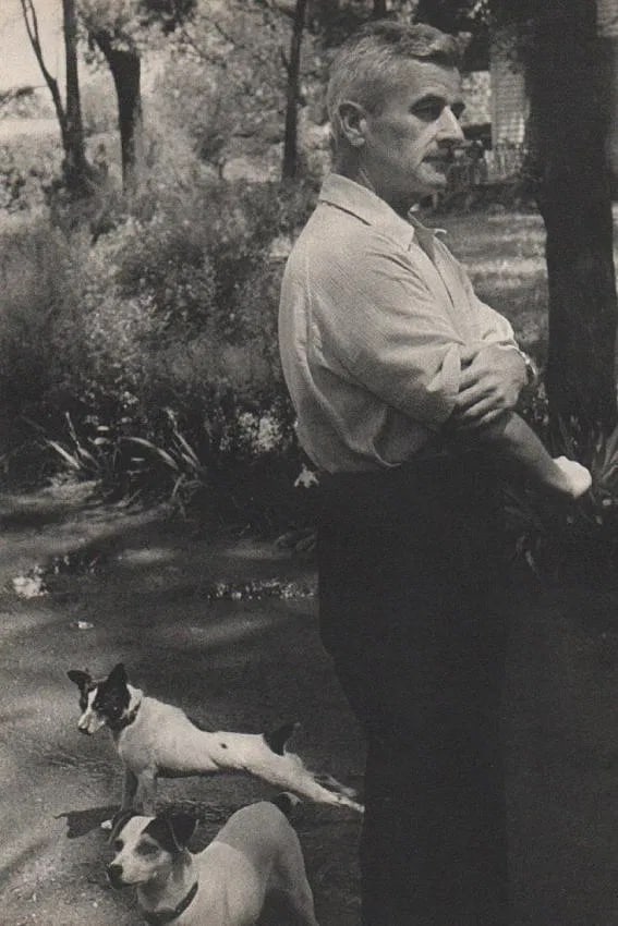 HENRI CARTIER-BRESSON (1908-2004): Willliam Faulkner Printed in colors mounted on archival board 13" x 9"