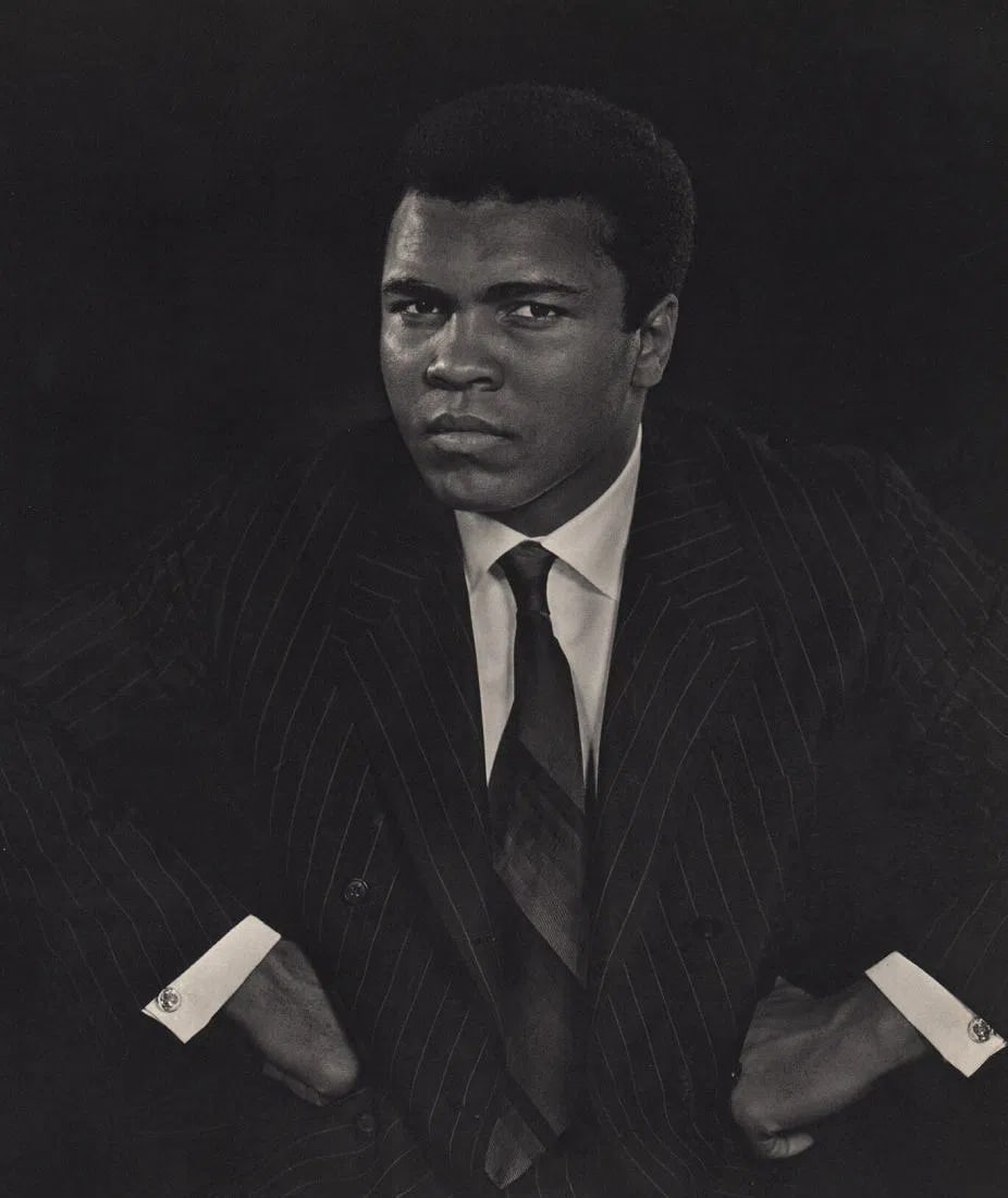 YOUSUF KARSH (1908-2002): Muhammad Ali Printed in colors mounted on archival board 11" x 9"