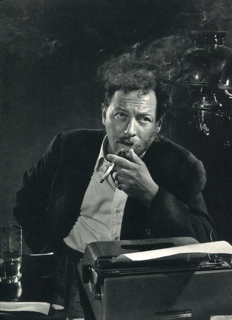 YOUSUF KARSH (1908-2002): Tennessee Williams Printed in colors mounted on archival board 12" X 9"