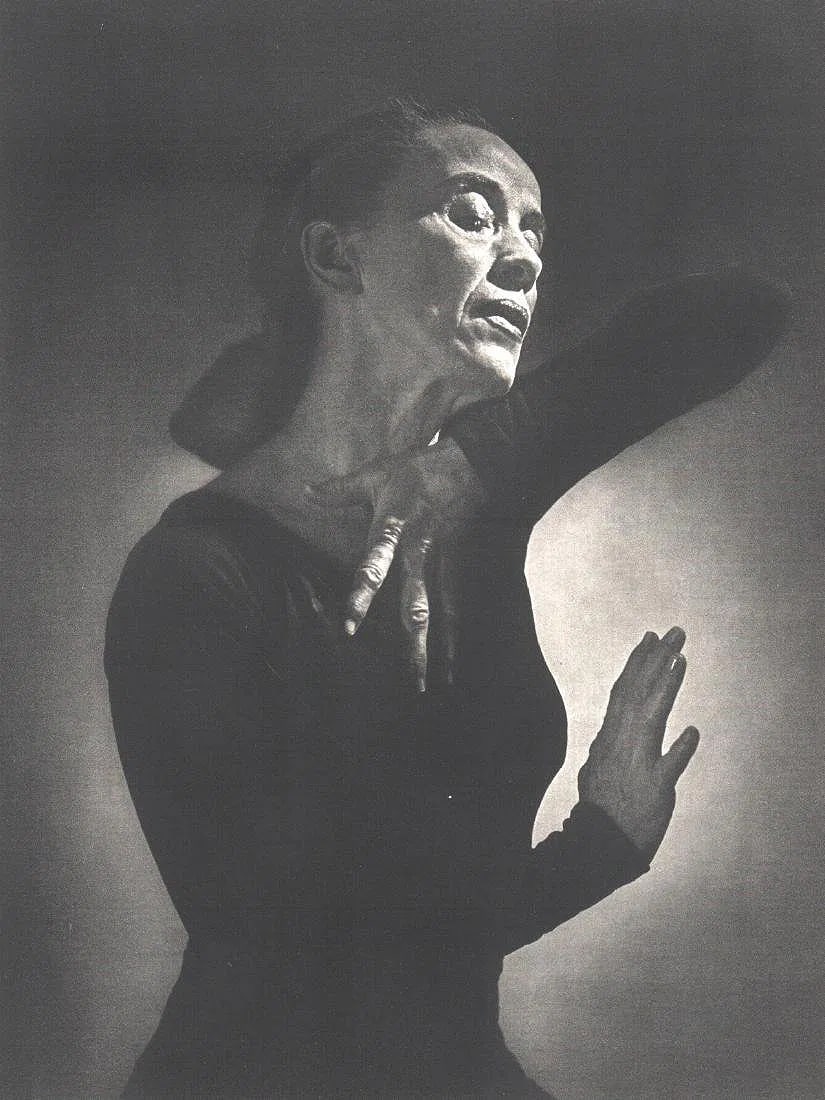 YOUSUF KARSH (1908-2002): Martha Graham Printed in colors mounted on archival board 12" x 9"