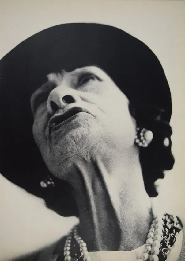 RICHARD AVEDON (1923-2004): Coco Chanel Printed in colors mounted on archival board 14" x 10"
