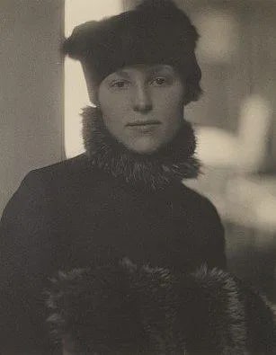 ALFRED STIEGLITZ (1864-1946): Marie Rapp Printed in colors mounted on archival board 9" x 7"