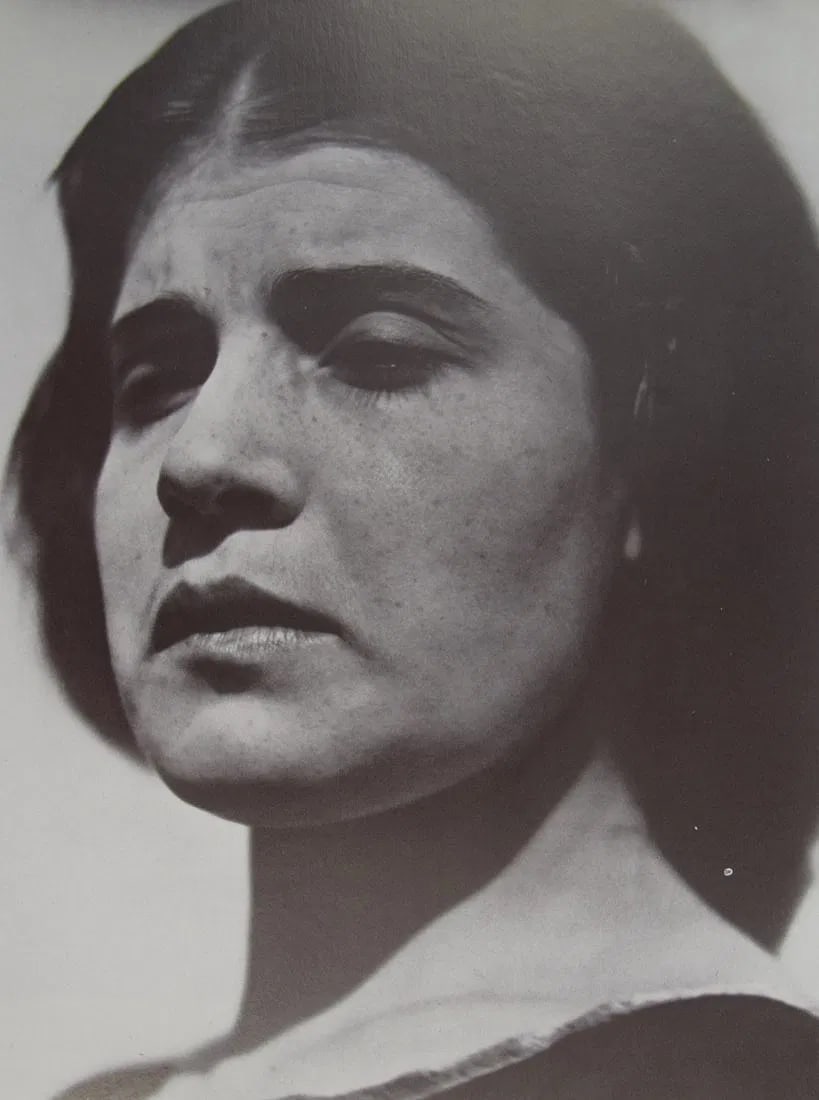 EDWARD WESTON (1886-1958): Tina Modotti w/ Tear Printed in colors mounted on archival board 7 3/4" x 6"