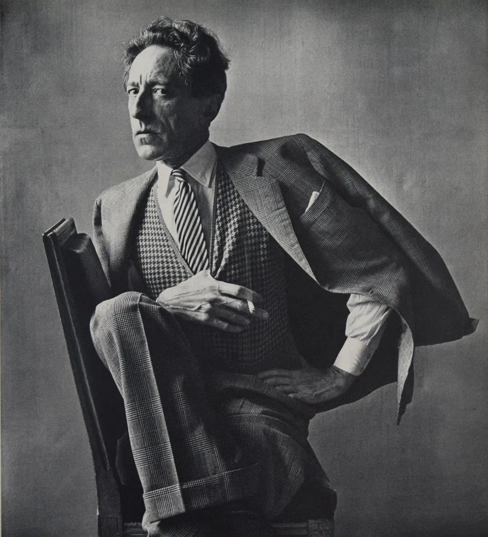 IRVING PENN (1917-2009): Jean Cocteau Printed in colors mounted on archival board 8 3/4" x 8"