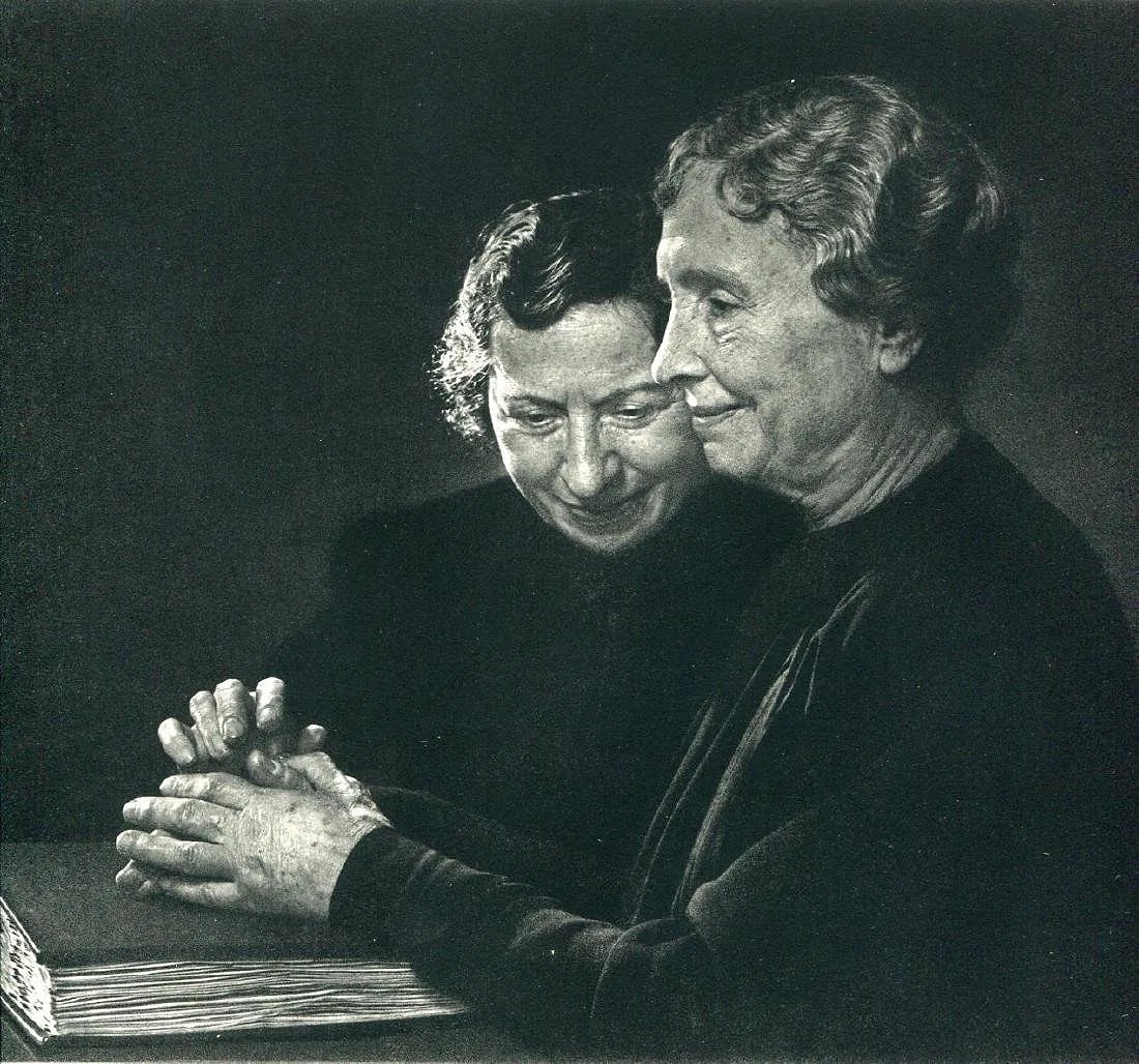 YOUSUF KARSH (1908-2002): Helen Keller Printed in colors mounted on archival board 8" x 9"