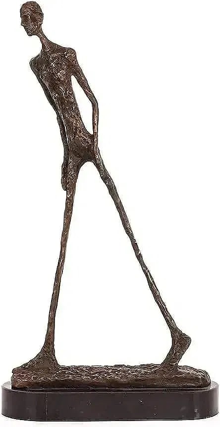 ALBERTO GIACOMETTI (1901-1966): Walking Man Sculpture, after Alberto Giacometti 17.5" x 9.2" x 4"